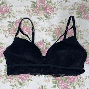 victoria secret pink black bralette